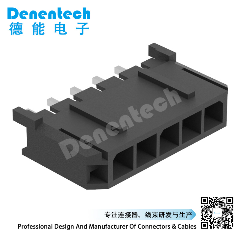 Denentech 单排180度DIP 3.00mm Wafer 接插件 针座 胶壳端子连接器